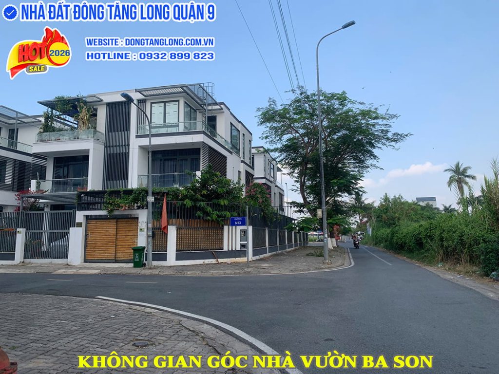 Không gian căn góc nhà vườn Ba Son