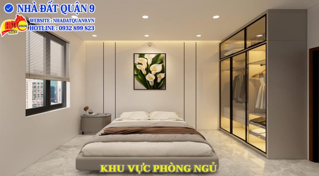 Không gian phòng ngủ Shophouse Đông Tăng Long