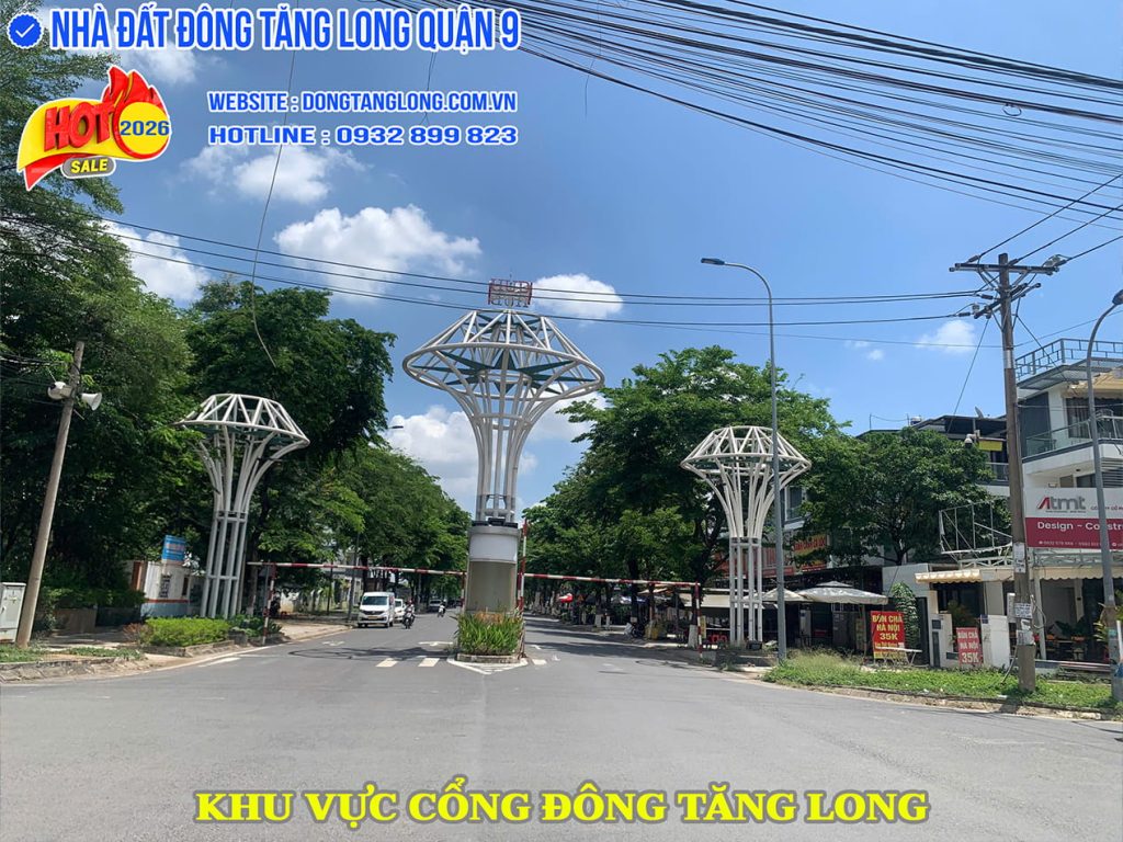 Khu vực cổng dự án Đông Tăng Long The Collectors Quận 9