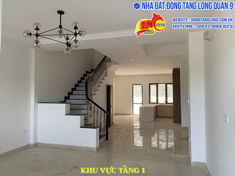 Khu vực tầng 1 nhà phố 330 Đường N7 Đông Tăng Long