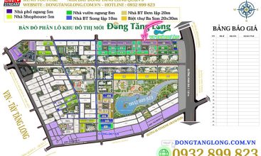 Khu vực triển khai dự án nhà ở thấp tầng Thăng Long