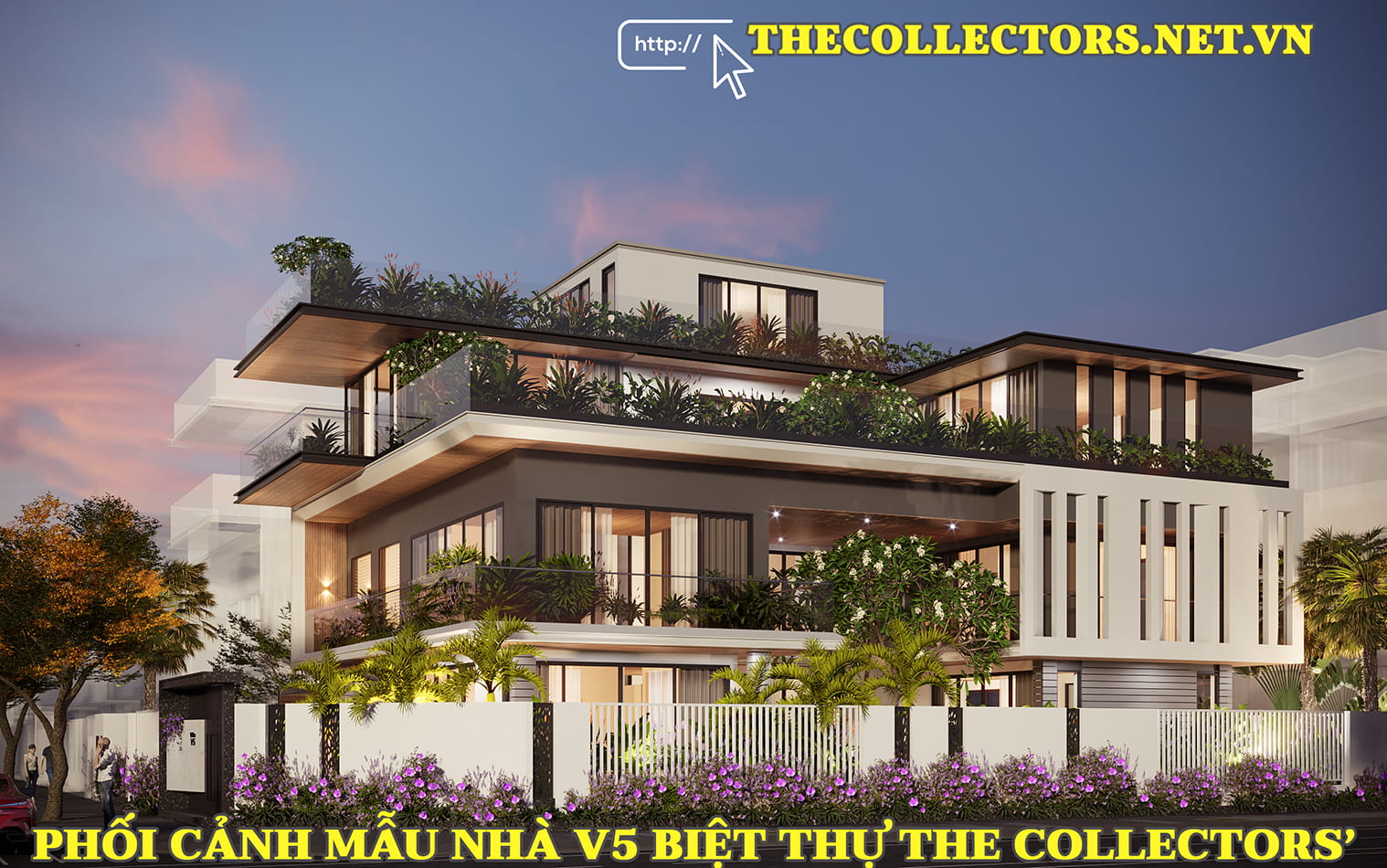 Phối cảnh mẫu V5 biệt thự The Collectors'